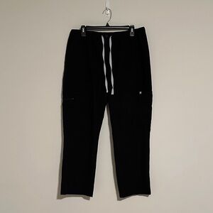 Figs Men's Black Cairo Cargo Scrub Pants